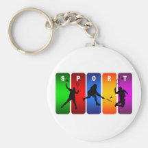 Multicolor Badminton Emblem Key Chains