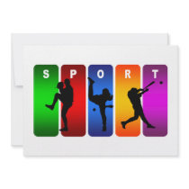 Multicolor Baseball Emblem Personalised Announcement