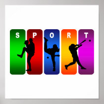 Multicolor Baseball Emblem