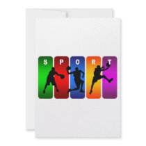 Multicolor Bodybuilding Emblem Invitation