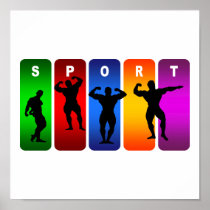 Multicolor Bodybuilding Emblem