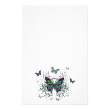 MultiColor Butterflies Stationery Design
