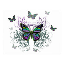 MultiColor Butterfly Post Cards