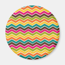 Multicolor girly chevron fridge magnets