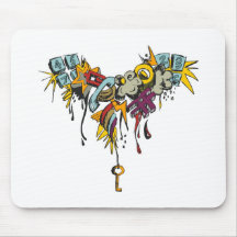 Multicolor grunge grafitti design. mouse pads