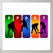 Multicolor Hockey Emblem