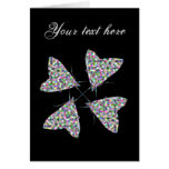 Multicolor Moth Art Custom Greeting Card