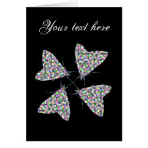Multicolor Moth Art Custom Greeting Card