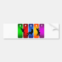 Multicolor Mountain Climbing Emblem bumper stickers