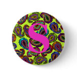 Multicolor Paisley buttons