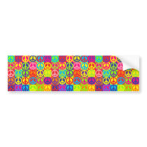 Multicolor Peace Bumper Sticker