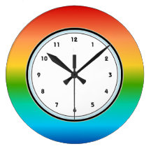 Multicolor Rainbow wall clock