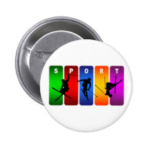 Multicolor Ski Emblem Pins