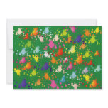 Multicolor Splats Design Cards invitations