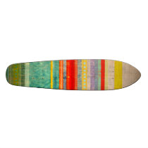 Multicolor Stripe Rupydetequila Skate Board  Skate
