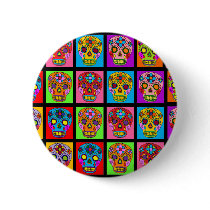 Multicolor Sugar Skull Squares