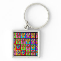 Multicolor Sugar Skull Squares