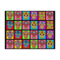 Multicolor Sugar Skull Squares