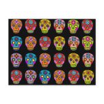 Multicolor Sugar Skulls postcards