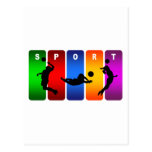 Multicolor Volleyball Emblem Post Cards