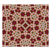 Multicolored Abstract Pattern 12 Red Photographic Print