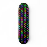Multicolored Arrows Skateboard (Black Background)