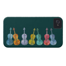 Multicolored Cellos iPhone 4 Cases