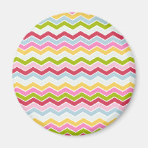 Multicolored chevron zigzag fridge magnet