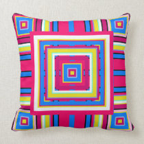 Multicolored Decorator Design Throw Pillow pillows