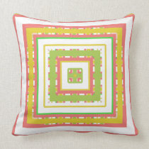 Multicolored Decorator Design Throw Pillow pillows