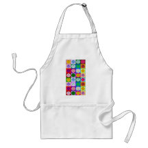 Multicolored Smiley Squares Apron