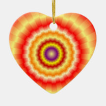 Multicolored Swirls - heart shaped ornament