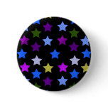 Multicolour Star Pattern Badge/Button