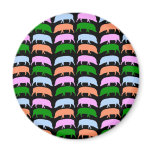Multicoloured Hogs Magnet