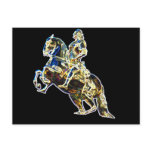 Multicoloured Statue of Horse and Rider postcards