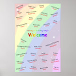 Multilingual ESL Welcome Poster posters