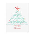 Multilingual Merry Christmas! postcards