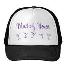 MultiMartini-MaidHonor-Purp Trucker Hats