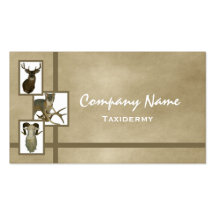 Multiple Animal Taxidermy Business Cards ~ D2 Tan