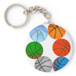 Multiple Basketballs Key Chain