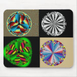 Multiple Flower Fractals Mouse Mat