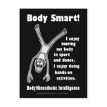 Multiple Intelligences - Body Smart postcards