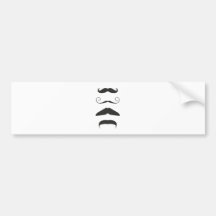 Multiple Moustache Bumper Stickers