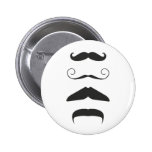Multiple Moustache Pinback Buttons