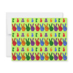 Multiple Multicolor Hand Peace Signs invitations