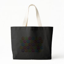 Multiple Multicolor Peace Signs Tote Bags