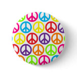 Multiple Multicolor Peace Signs Buttons