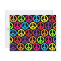Multiple Multicolor Peace Signs