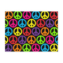 Multiple Multicolor Peace Signs Postcards