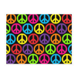 Multiple Multicolor Peace Signs postcards